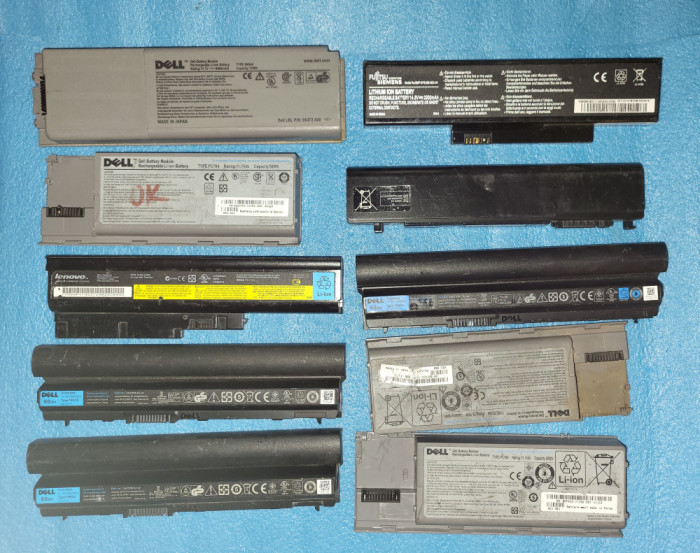 lot 10 baterii laptop - diverse modele - 100 de lei toate -