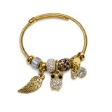 Bratara inox dama cu charmuri din cristal