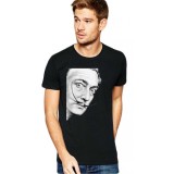 Tricou barbati negru - Dali - Portret - S