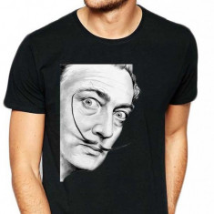 Tricou barbati negru - Dali - Portret - M