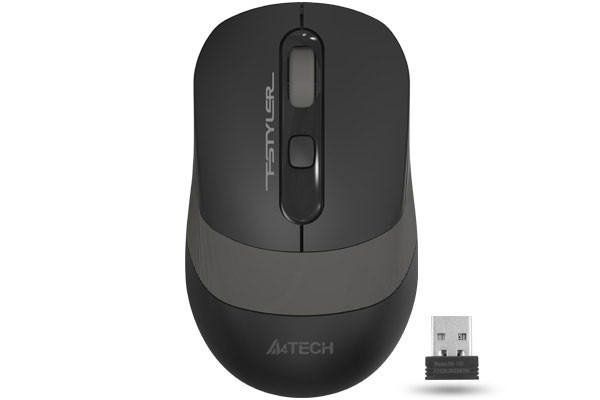 MOUSE A4tech, gaming, wireless, 2.4GHz, optic, 2000 dpi, butoane/scroll 4/1, buton selectare viteza, negru / gri, &amp;quot;FG10 Grey&amp;quot; (timbru verde
