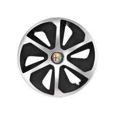 Set 4 capace roti Roco Gri-Negru R16 Compatibil Cu Alfa Romeo