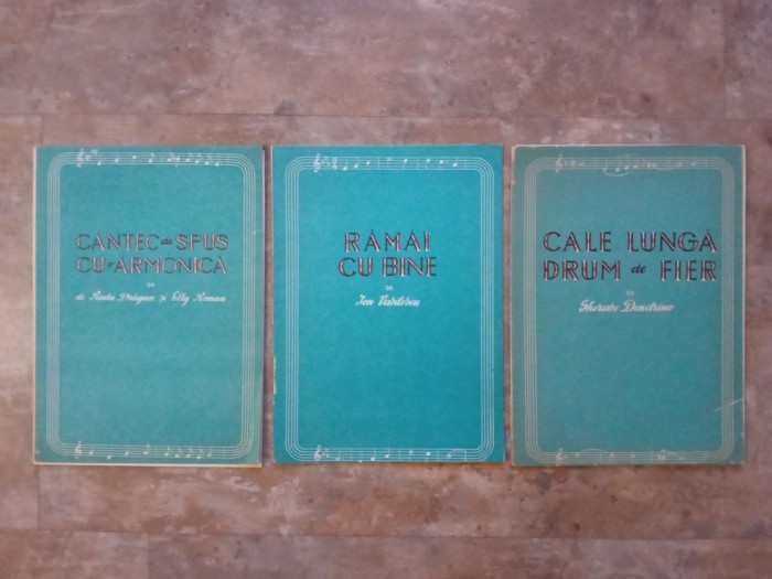 Lot de 3 Partituri muzicale