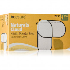 BeeSure Naturals Cloud White mănuși din nitril, fără pudră mărime L 2x150 buc