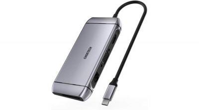 Choetech HUB-M15 9 &amp;icirc;n 1 USB C hub convertor RJ45 HDMI VGA USB 3.0 SD USB C foto