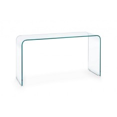 Consola din sticla transparenta Iride 125 cm x 40 cm x 70 h
