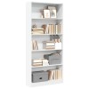VidaXL Bibliotecă, alb, 80x24x176 cm, lemn prelucrat 857853