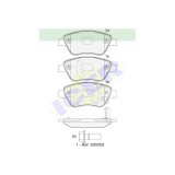 Set placute frana punte fata Opel Corsa C, Corsa D; Adam 2012-2019, pentru discuri de frana ventilat de 257 mm; Icer Spania