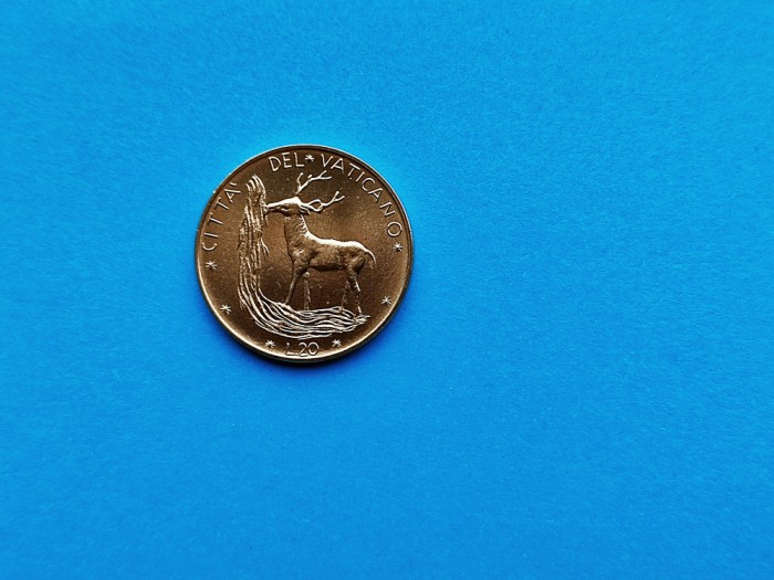 20 Lire 1971 Vatican -AUNC-UNC-luciu de batere