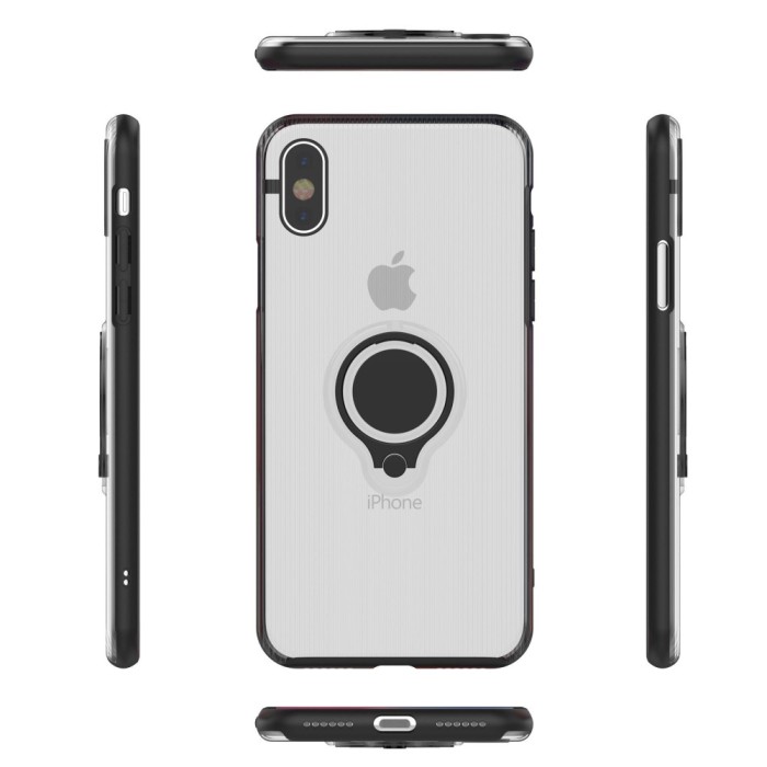 Husa apple iphone 7 armor ring cu inel magnetic transparent