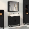 VidaXL Set de mobilier pentru baie 2 pcs Stejar negru 65 x 33 x 60 cm 3402470
