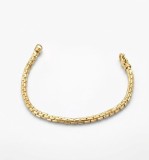 Cumpara ieftin Bratara din Argint 925 Aurit , Model Lant Venetian Segmentat Box Chain Masiv