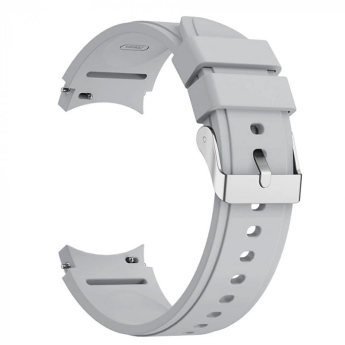 Curea silicon, compatibila Samsung Galaxy Watch 4, 44mm, VD Very Dream&reg;, Quick Release, Gray Lava