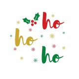 Sticker decorativ, Ho ho ho, Rosu, 60 cm, 7067ST
