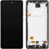 Display cu Touchscreen MP compatibil cu Samsung Galaxy A72 5G A726 / A72 A725, cu Rama, Versiune OLED, Negru