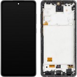 Display cu Touchscreen MP compatibil cu Samsung Galaxy A72 5G A726 / A72 A725, cu Rama, Versiune OLED, Negru