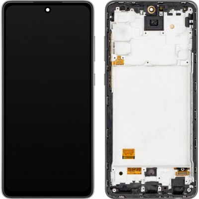 Display cu Touchscreen MP compatibil cu Samsung Galaxy A72 5G A726 / A72 A725, cu Rama, Versiune OLED, Negru foto