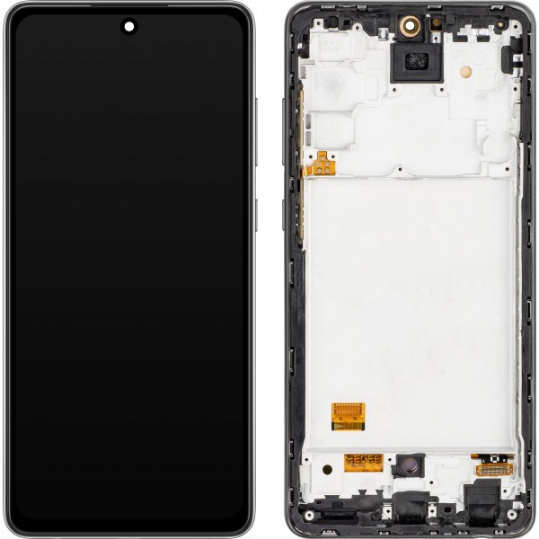 Display cu Touchscreen MP compatibil cu Samsung Galaxy A72 5G A726 / A72 A725, cu Rama, Versiune OLED, Negru