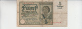 M1 - Bancnota foarte veche - Germania - 5 marci - 1926