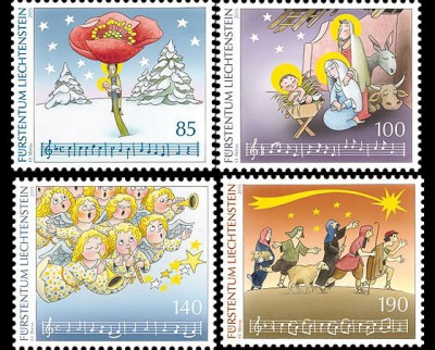 LIECHTENSTEIN 2015 CRACIUN Serie 4 timbre Mi.1785-88 , MNH** foto