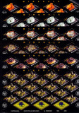 2006 - Minerale, serie minicoli de 18 timbre cu viniete si tabs
