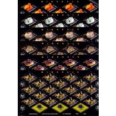 2006 - Minerale, serie minicoli de 18 timbre cu viniete si tabs