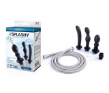 Irigator Anal Hydro Series Splashy Cu 3 Capete De Schimb, Negru
