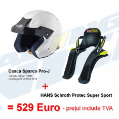 Pachet Casca Sparco + HANS - ANK-003334J+ProT foto