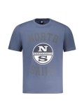 North Sails Tricou barbati, cu imprimeu cu logo si text, Regular fit, Albastru, S
