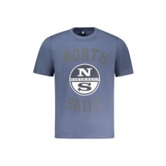 North Sails Tricou barbati, cu imprimeu cu logo si text, Regular fit, Albastru, S