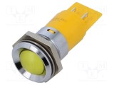 Lampă LED conică galbenă 24VDC 24VAC &Oslash;22mm IP67 CML INNOVATIVE TECHNOLOGIES