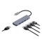 HUB 5 IN 1 USB-C PD 100W ALUMINIU PLATINET