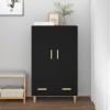 Gossi dulap inalt, negru, 70x31x115 cm, lemn compozit