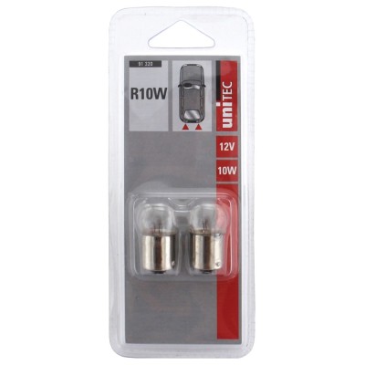 Bec auto pentru pozitie Unitec R10W, 10 W, 12 V, set 2 bucati foto
