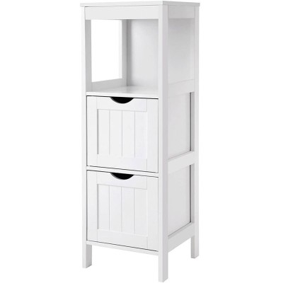 VASAGLE Dulap de podea pentru baie, multifunctional, 2 sertare, 30x30x89cm, alb Household NewTrend foto