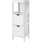 VASAGLE Dulap de podea pentru baie, multifunctional, 2 sertare, 30x30x89cm, alb Household NewTrend