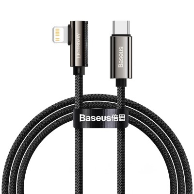 Cablu Date &amp;amp; Incarcare Fast Charging Tip C - Lightning (Negru) 1m BASEUS CATLCS-01 foto