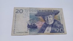 Suedia- 20 Kronen Koroane 1991 foto