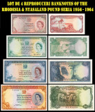 Reproducere lot de 4 Banknote seria 1956 - 1964 of the Rhodesia &amp; Nyasaland