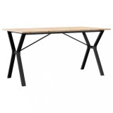 Cumpara ieftin Masa de bucatarie, cadru Y, 160x80x75cm lemn masiv pin si Otel