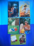 HOPCT LOT NR 1117 ROMANTICA -5 CARTI POSTALE-CIRCULATE