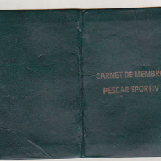 bnk div AGVPS Carnet de membru pescar sportiv - 1992