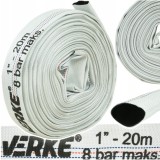 Furtun apa 1"20 metri, tip pompieri, cauciucat, 8 bari, Verke