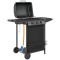 Gratar gradina, grill dreptunghiular, cu gaz, 3+1 arzatoare, cu roti, capac, termometru, 108x54x97 cm