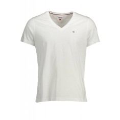 Tricou barbati cu decolteu in v, Alb, XL
