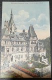 Carte postala, necirculata, Sinaia Castelul Peles vazut dinspre Nord, perioada interbelica