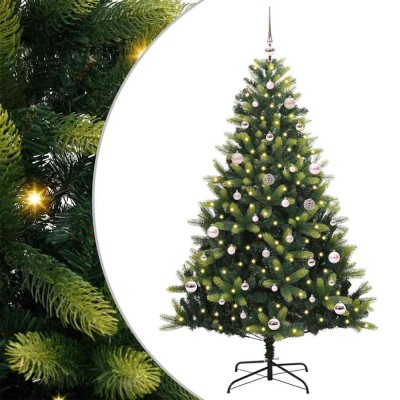 vidaXL Pom de Crăciun Artificial cu Ramuri Hinge, 150 LED-uri 150 cm 3395984 foto