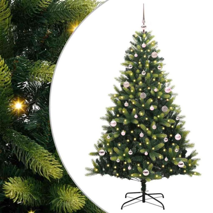 vidaXL Pom de Crăciun Artificial cu Ramuri Hinge, 150 LED-uri 150 cm 3395984