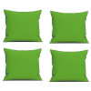 Set 4 perne decorative patrate, 40x40 cm, pentru canapele, pline cu Puf Mania Relax, culoare verde, Palmonix