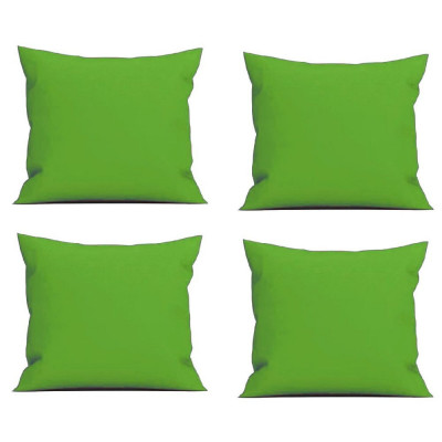 Set 4 perne decorative patrate, 40x40 cm, pentru canapele, pline cu Puf Mania Relax, culoare verde foto